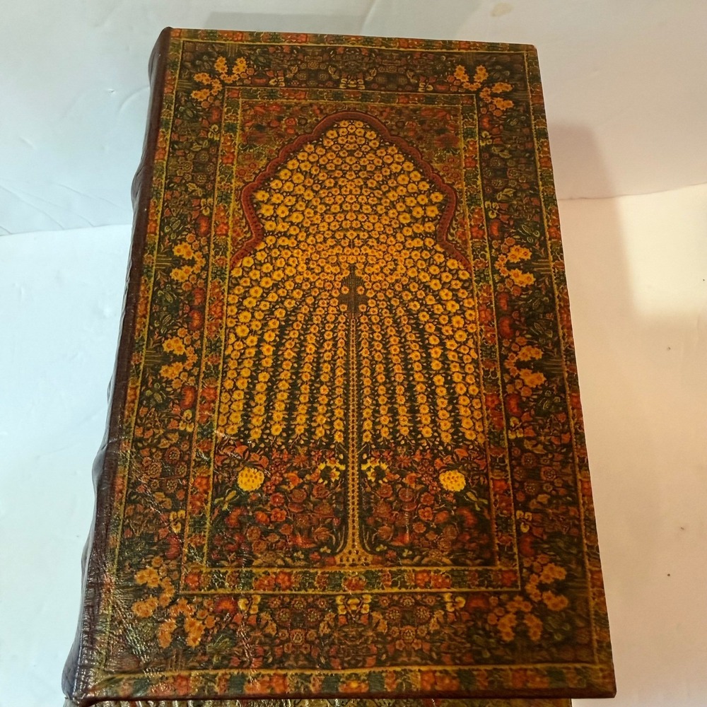 Vintage Style Faux Book Storage Box Set of 3 Nesting Tooled Leather Look Decor - Picture 7 of 12